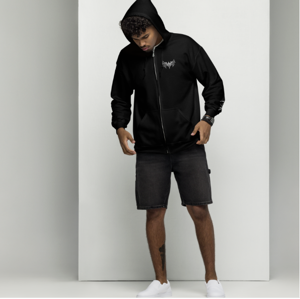 Trueset unisex blend zip hoodie - White