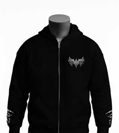 Trueset unisex blend zip hoodie - White