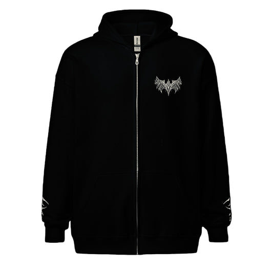 Trueset unisex blend zip hoodie - White